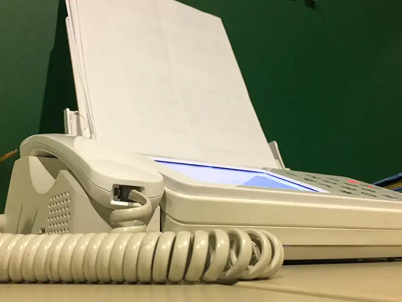 An old fax machine